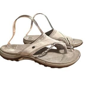 Merrell Hollyleaf Sandals Thongs Toe Ring Sporty Slip On Leather Shoes sz 10